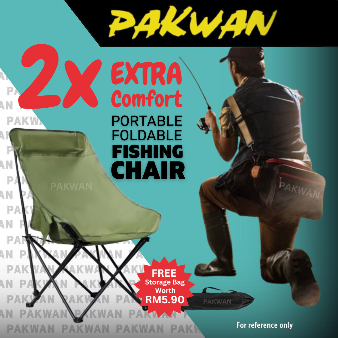 Fishing Chair Portable Foldable Stool Healing Chair Bangku Kerusi Pancing  Ikan Kerusi Lipat Mancing Udang Beach Chair