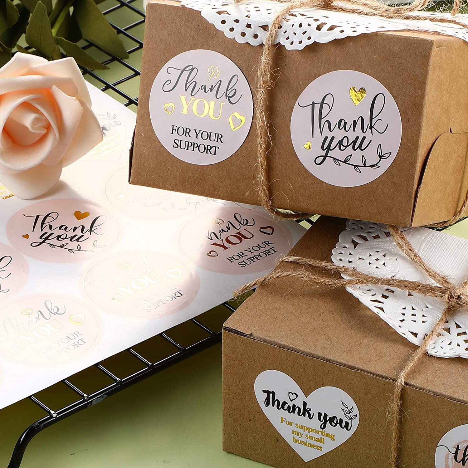 (500pcs) Thank You Sticker Seal Label Sticker Terima Kasih Gift Box ...