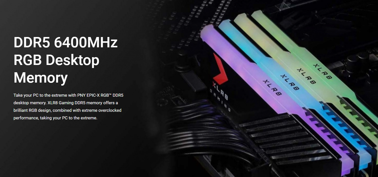 PNY XLR8 MAKO RGB DDR5 32GB (2X16GB) 16GB 6400MHZ 6000MHZ Heatsink ...