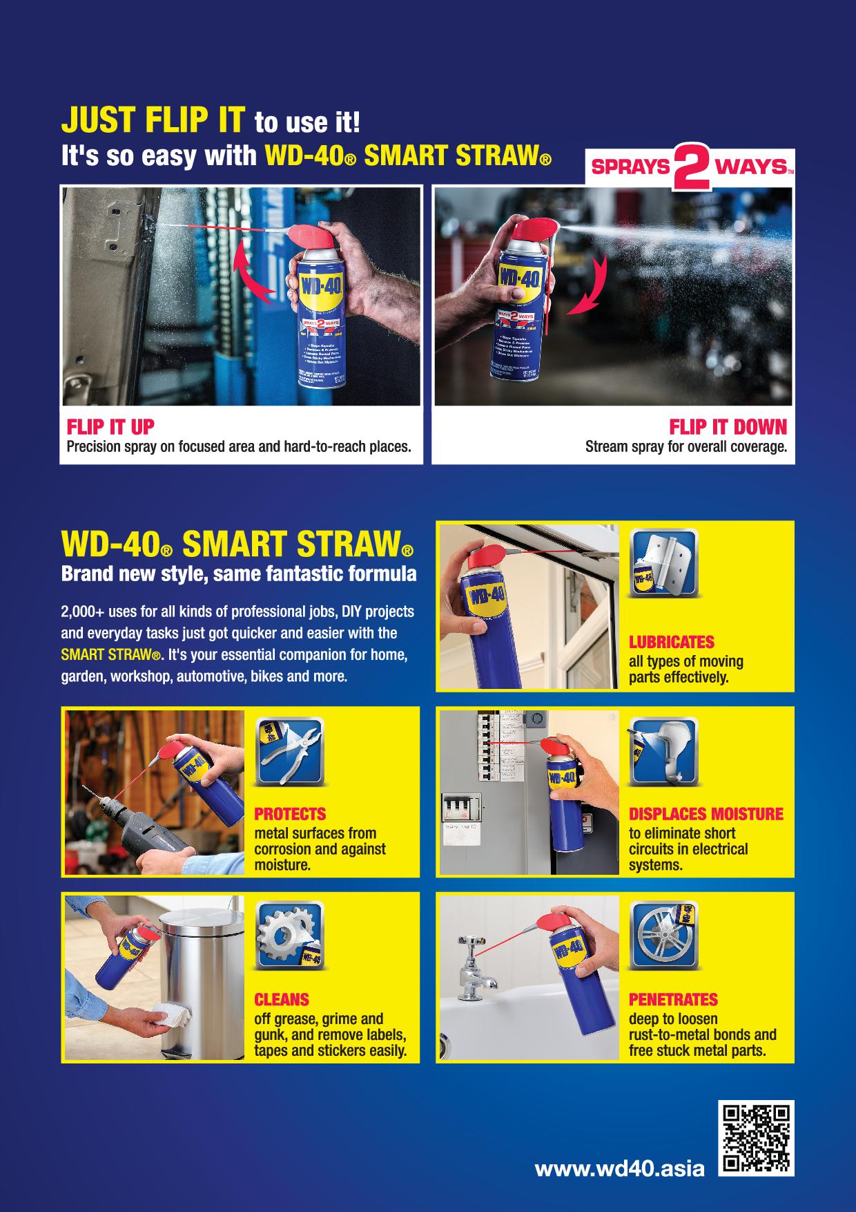 WD-40 Multi Use Product Anti Rust Multi Purpose Lubricant Spray Smart ...