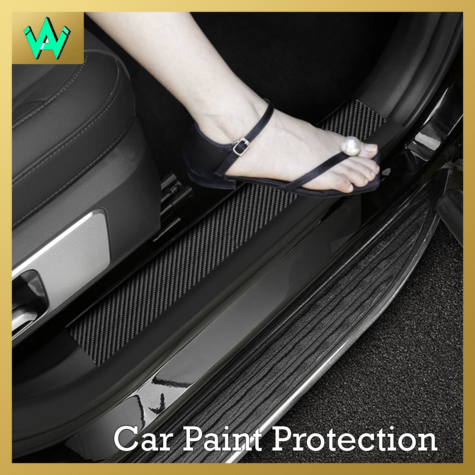 Car Door Anti Scatch Sticker Carbon Fibre Protector Strip Lining Anti ...