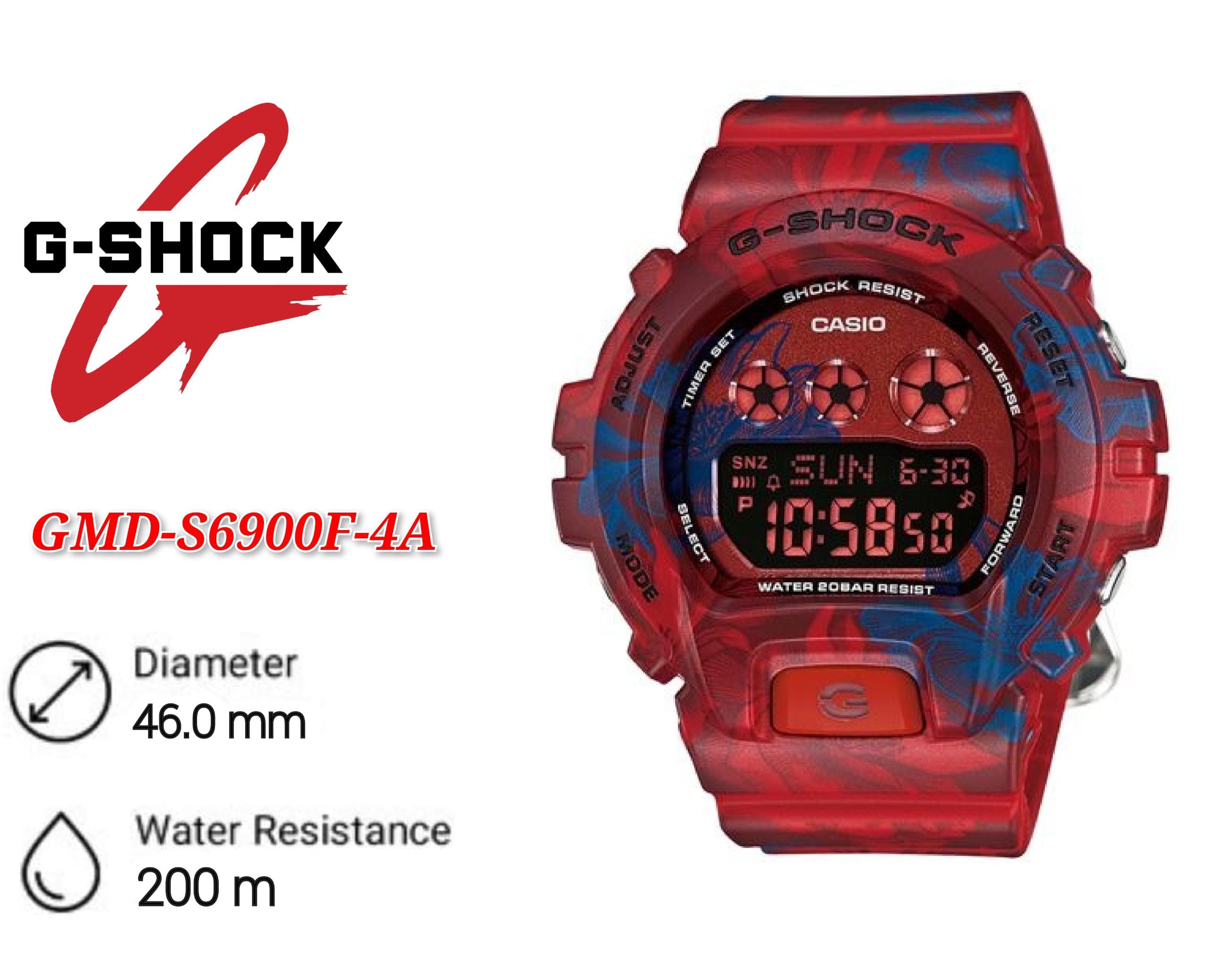 美品】G-SHOCKGMD-S6900CF-4ERカモフラ S 限定 箱付