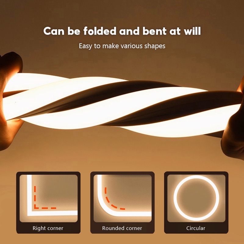 (Free EU Plug) 360° Led Strip Light Waterproof Narrow Neon light 220V ...