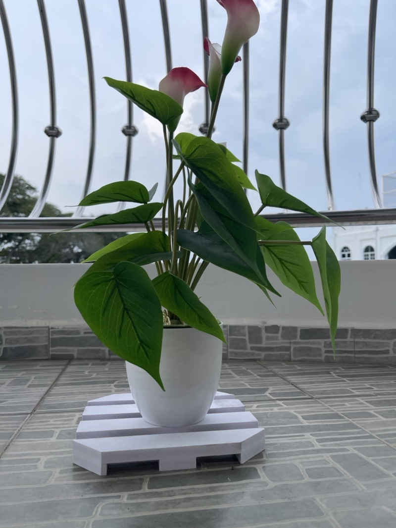 PVC Lapik Pasu Bunga Plant Stand Flower Plate Tray Decoration Kaki Pasu ...