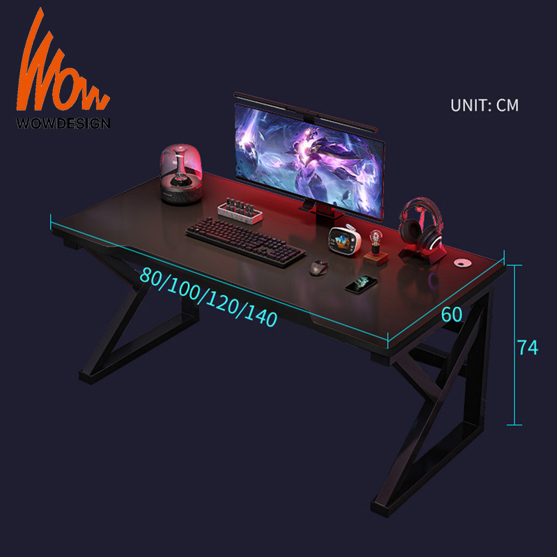 Gaming Table Meja Gaming With Cable Management Tray Computer Table With ...