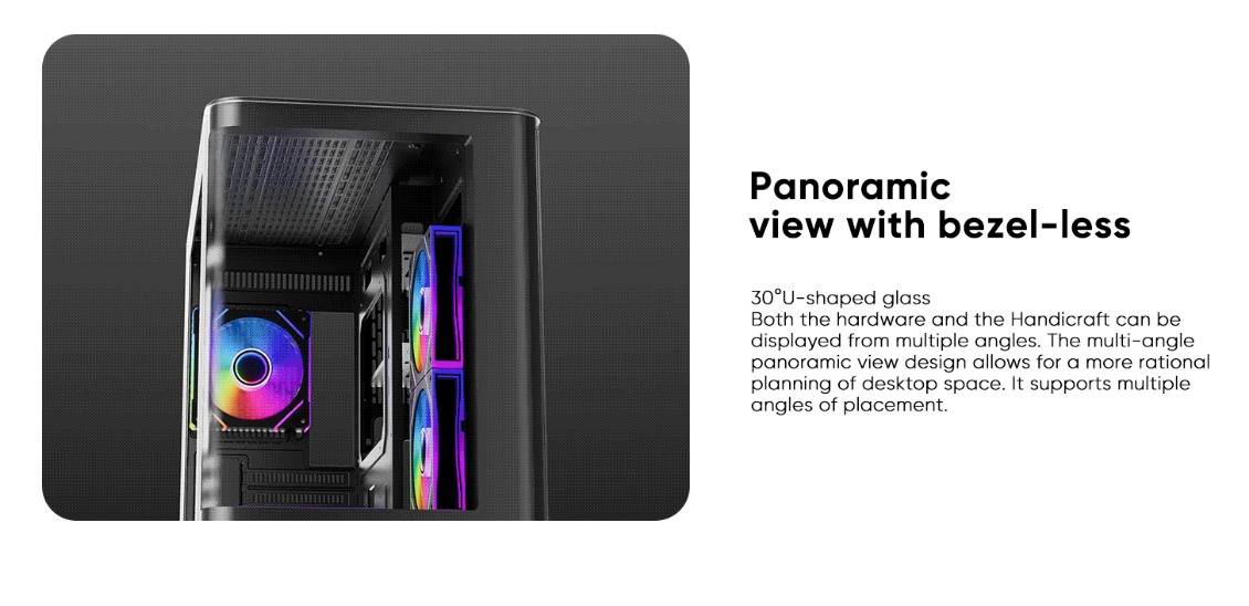1st Player UV6 U-Shape Glass Transparent BLACK WHITE Gaming Case ...
