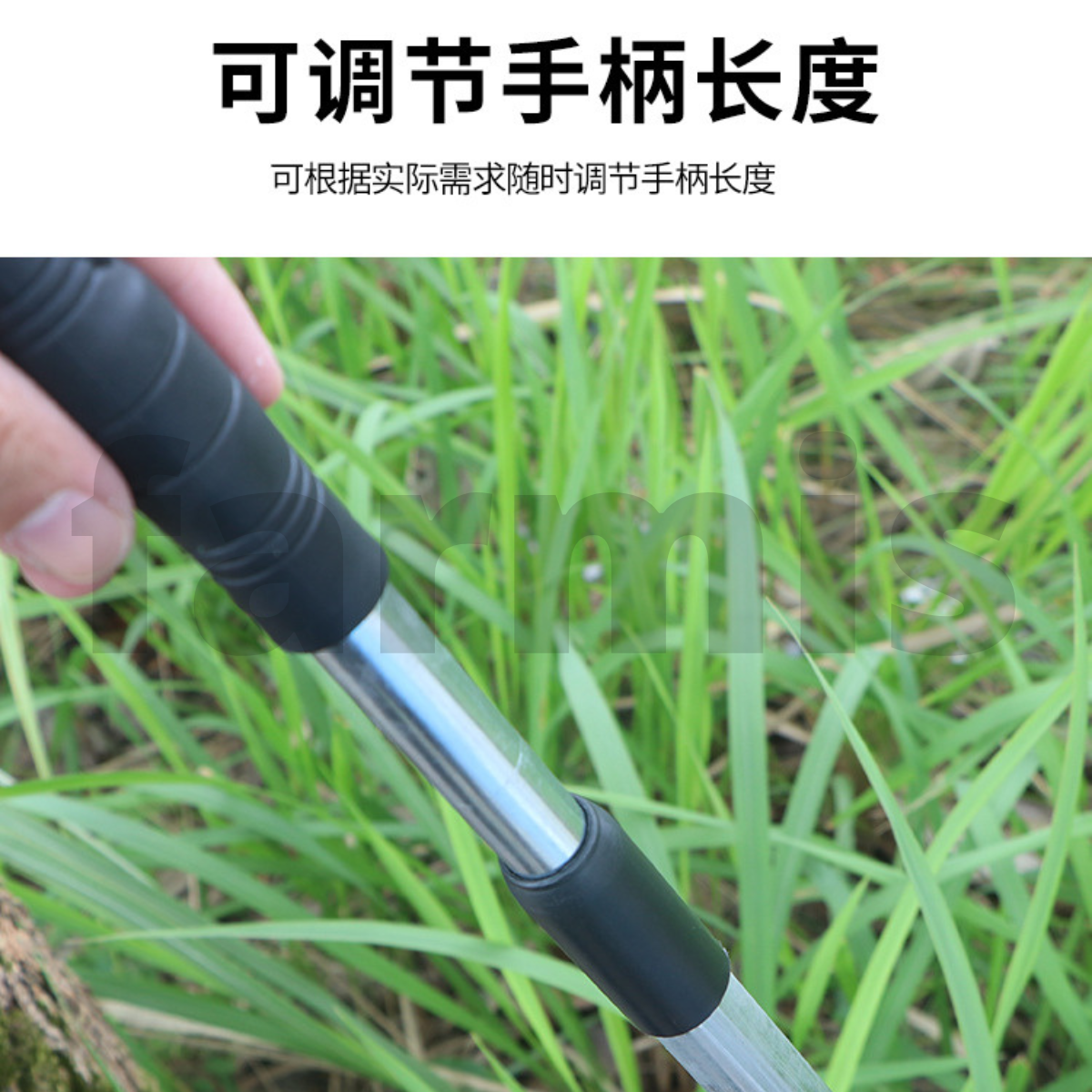 Adjustable Stainless Steel Grass Rake 不锈钢调节搂草耙(榴莲叶子）Cakar Rumput ...