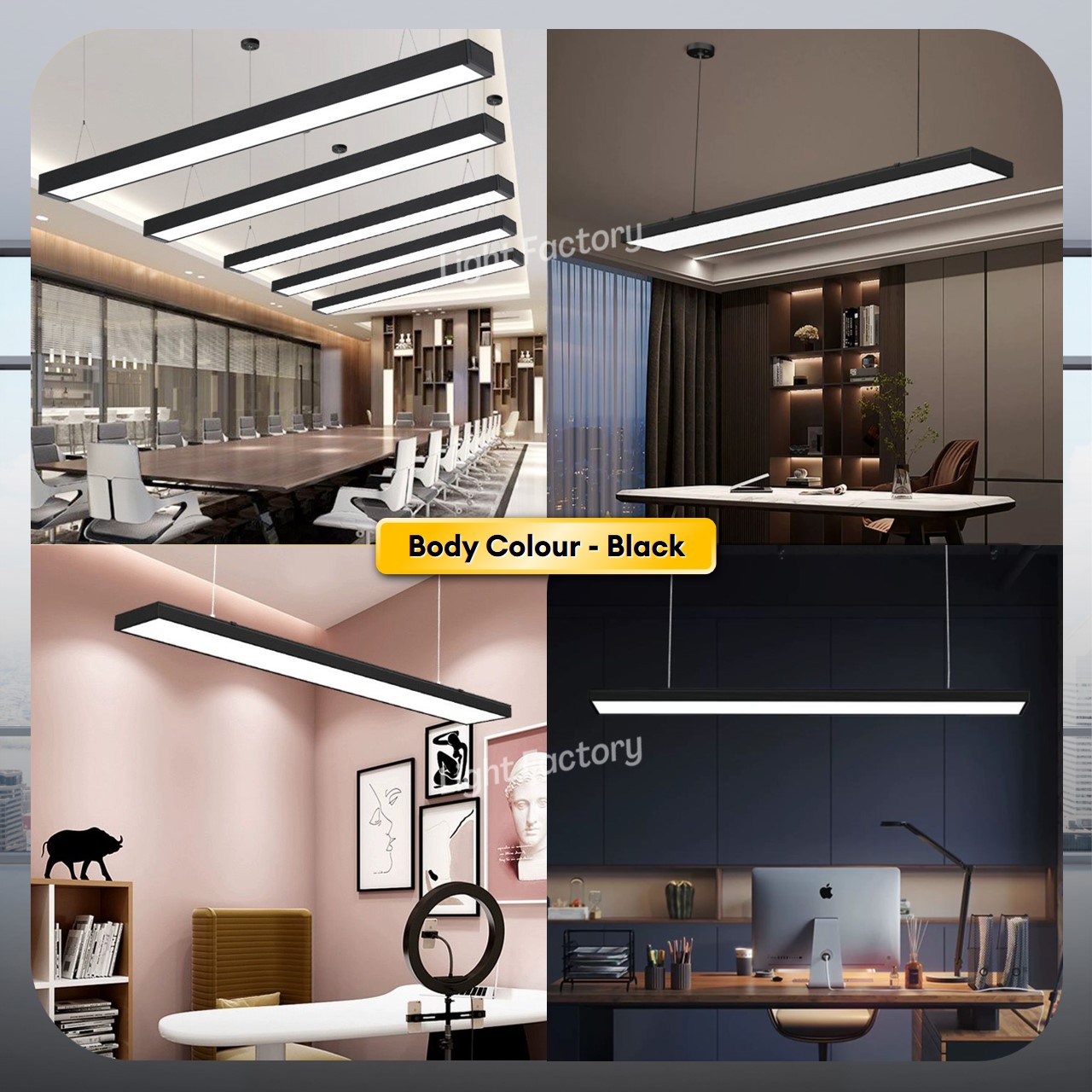 Office Pendant Light 4FT LED T8 Linear Light Casing Kalimantang Tube ...