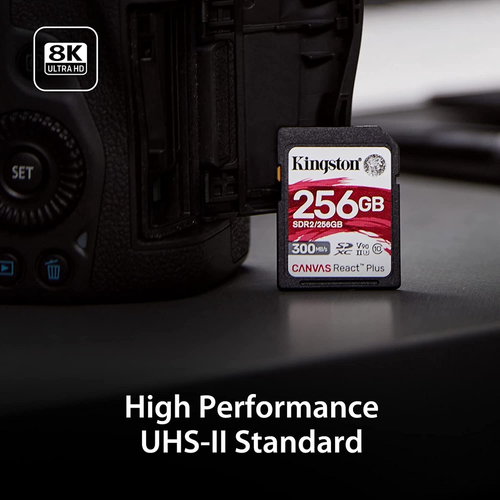Kingston Canvas React Plus MicroSD 32GB + Adattatore SD - Classe 10 U3, 100MB/s, Per 4K E Foto