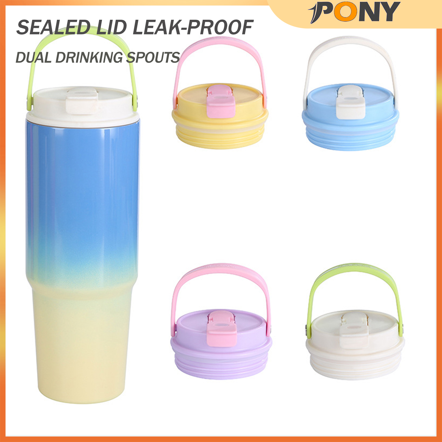 PONY 900ml 304 Stainless Steel Thermos 900ml Bottle With Closed Lid 2 ...