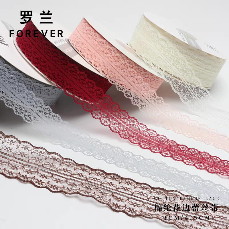 3CM Korean Lace Net Ribbon Flower Bouquet Wrapper Ribbon | Shopee Malaysia