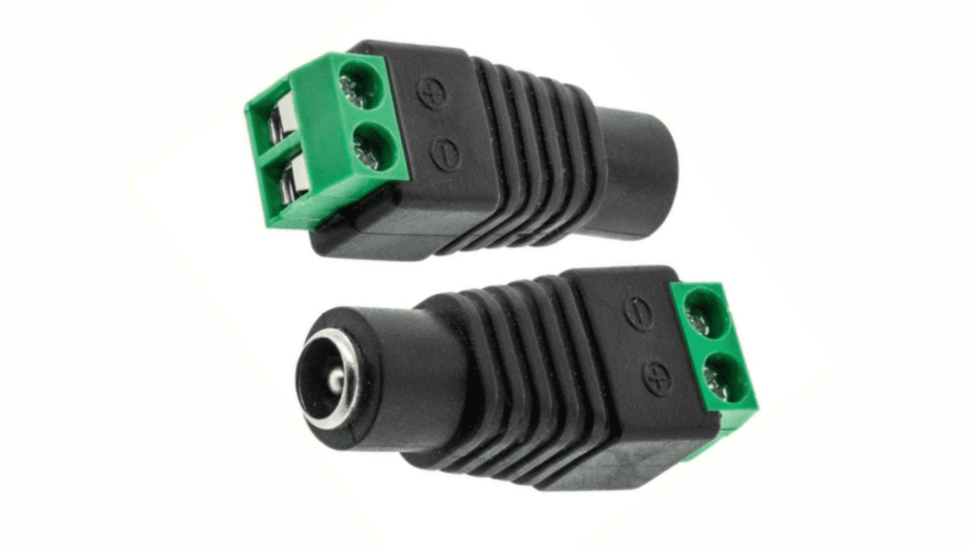 Analog CCTV DC Plug Female Screw On Type 2 Wire +/- DC 12V Power ...