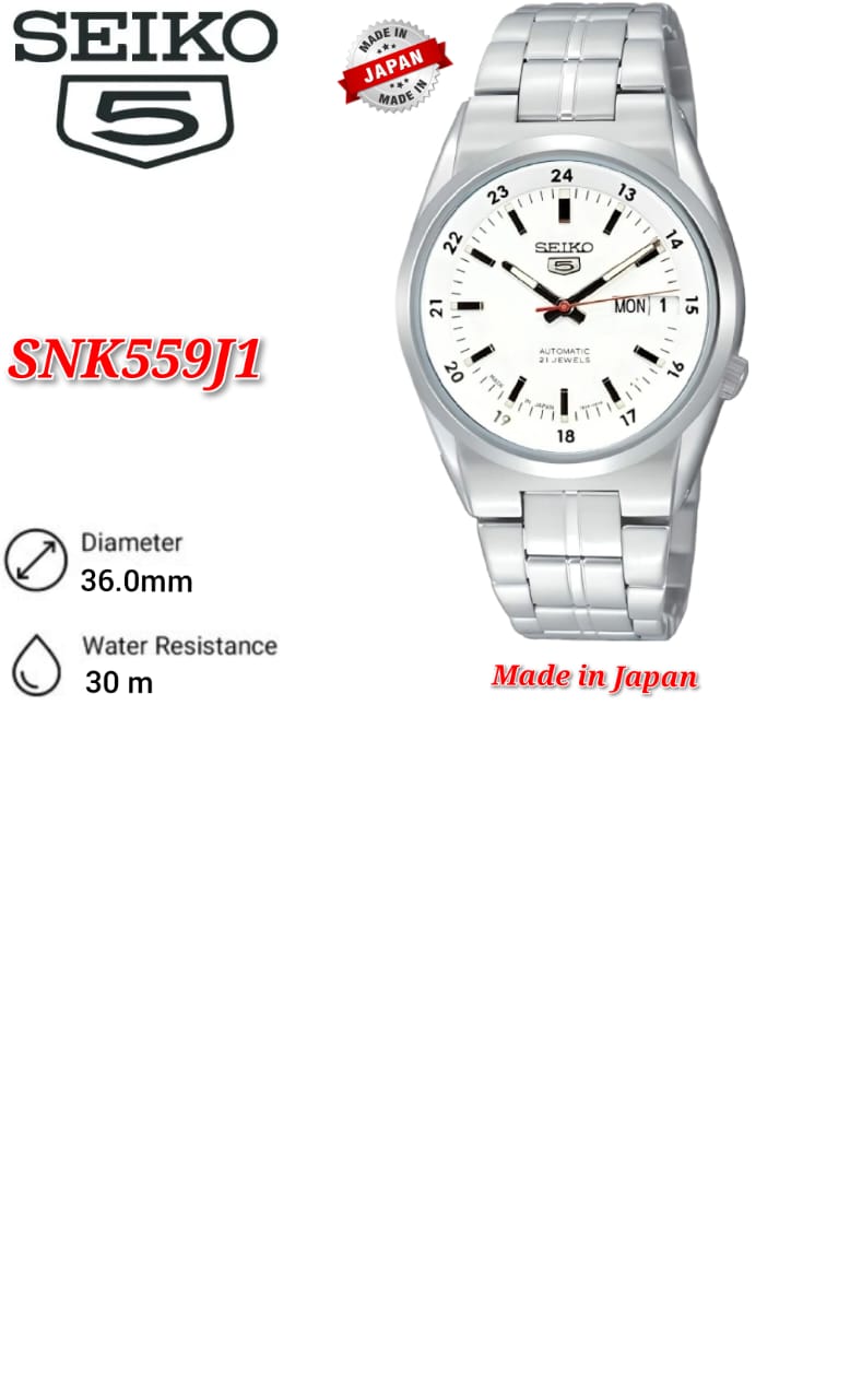 Seiko 5 Automatic Japan Made 21 Jewels SNK559J1 Men s Watch Shopee Malaysia