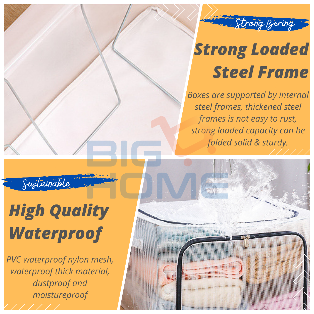 24l 66l 110l Transparent Storage Box Foldable Clothes Storage Box