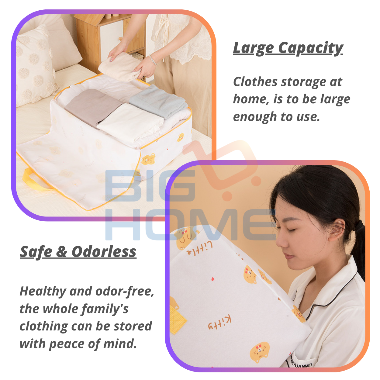 Beg Guni Besar Berzip Blanket Bag Storage Box Clothes Storage Kotak ...