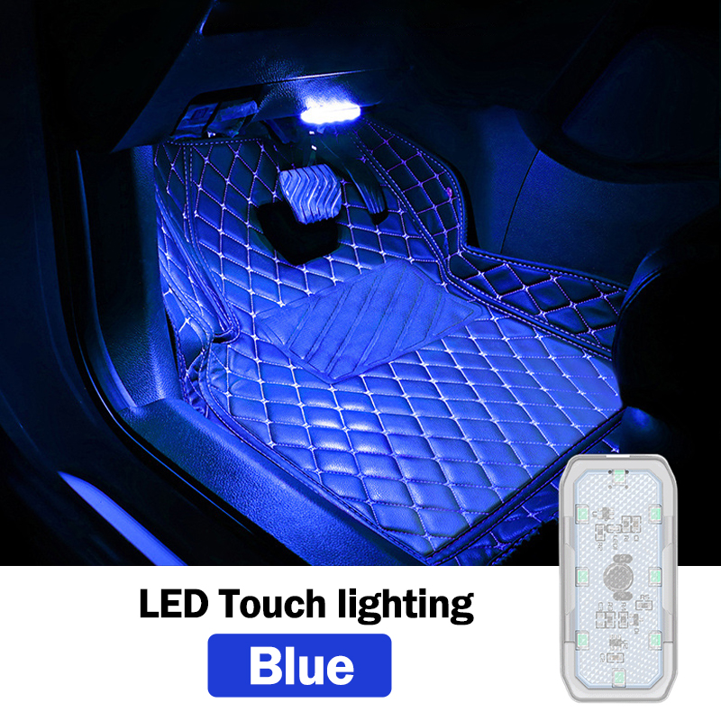 8 Lights Ambient Light Car Interior LED Ambient Car Lighting Strip USB