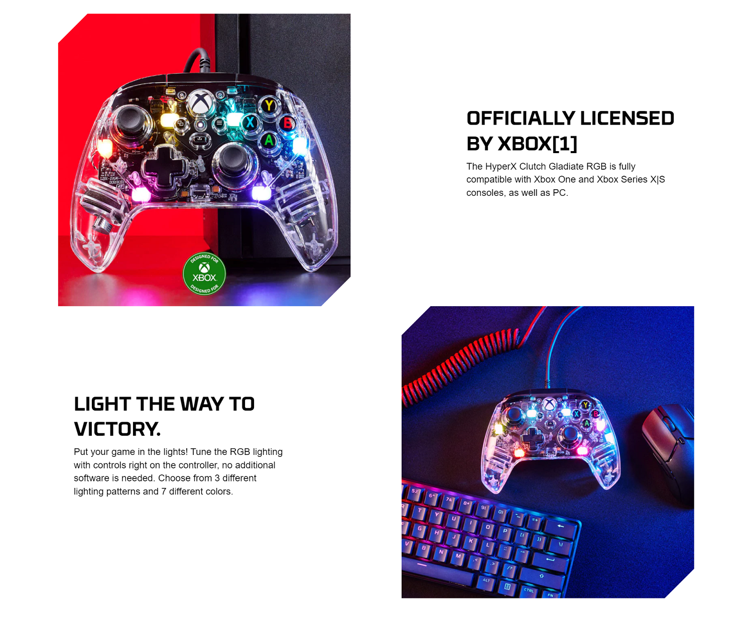 HYPER-X HYPERX CLUTCH GLADIATE WIRED GAMING CONTROLLER WITH XBOX ...