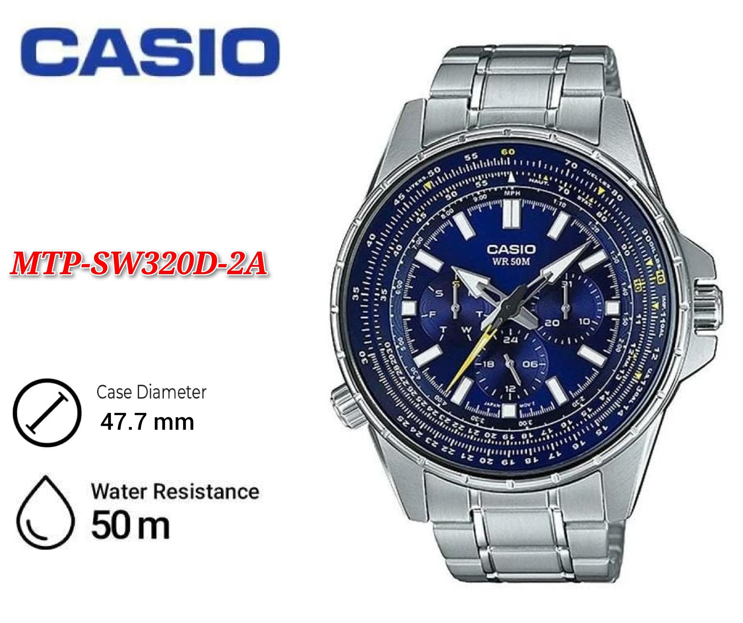 Casio Enticer Men MTP-SW320D Multi Dial Men's Watch ... | Shopee Malaysia