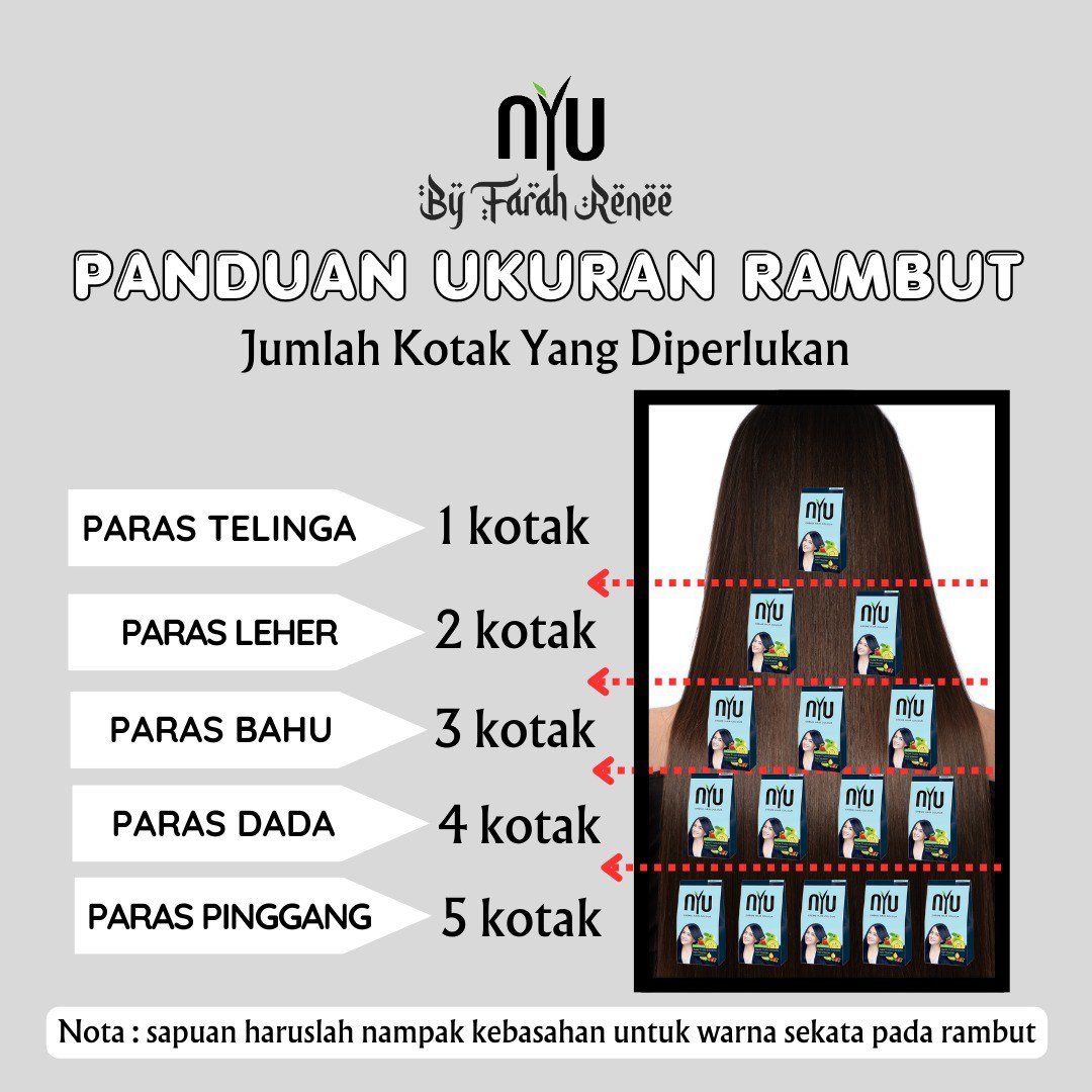 Free Gift NYU Hair Color Halal Pewarna Rambut Sah Solat Hair Dye Tutup ...