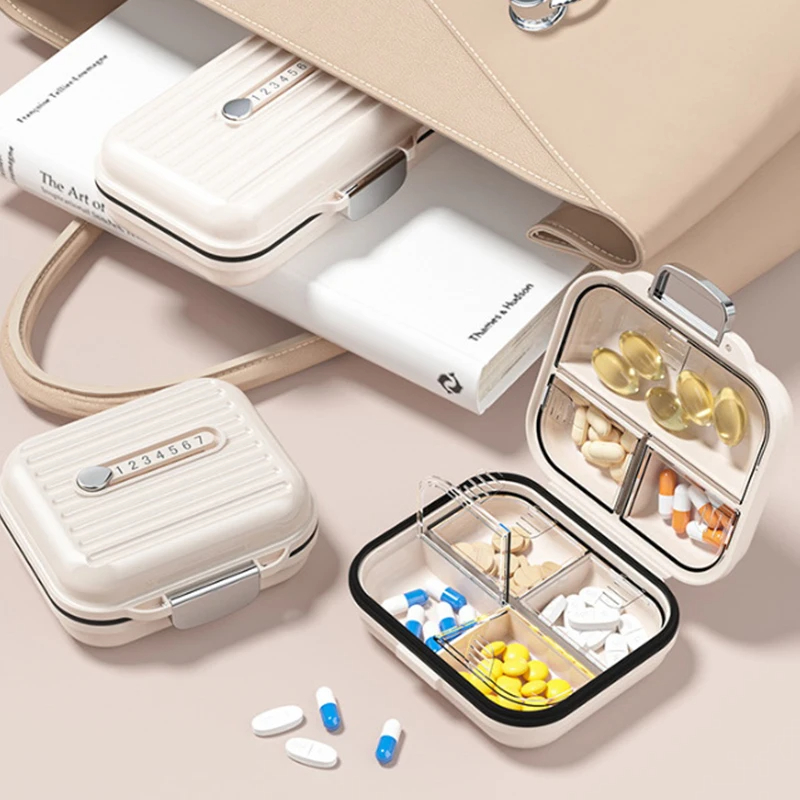 Pill Box 7 day Travel Mini Box Lightweight 7 Compartment Medicine Case ...