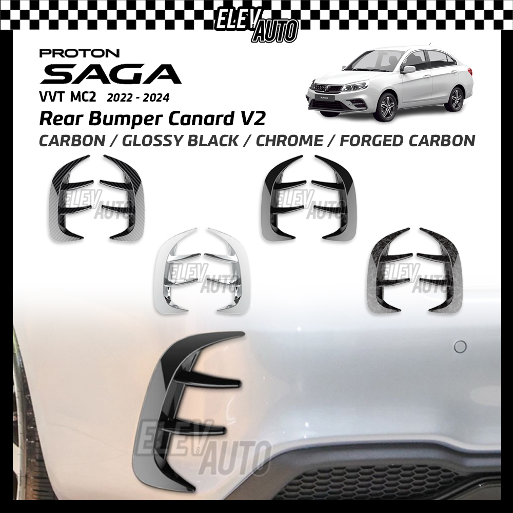 Proton Saga VVT MC2 2021 - 2024 Rear Bumper Canard Side Trim Garnish ...