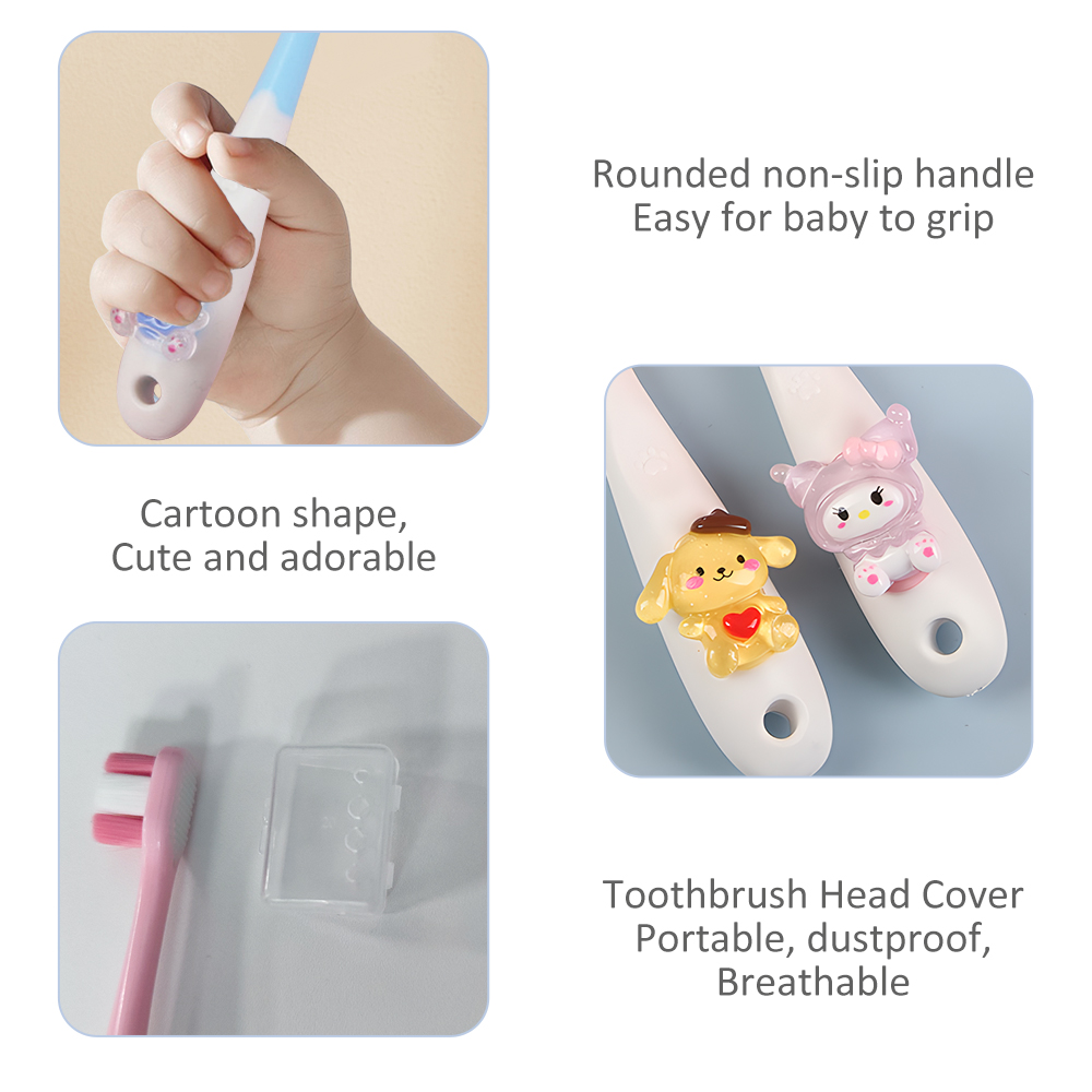 BEVAVAR 2-12 Years Old Kids Rabbit Toothbrush With Box Kids Training ...