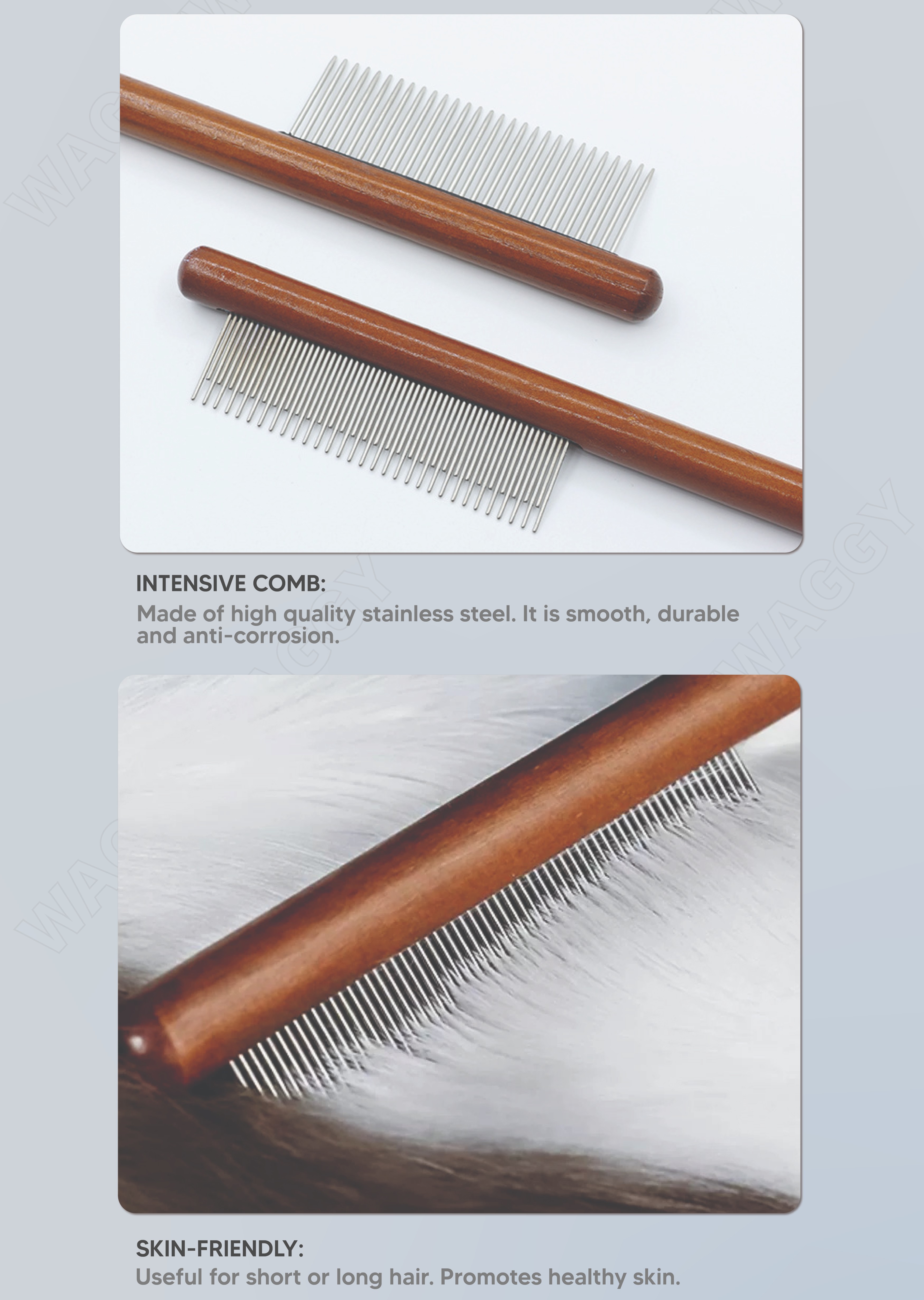 Katoggy Steam Cat & Dog Grooming Brush, zelfreinigend, verwijdert