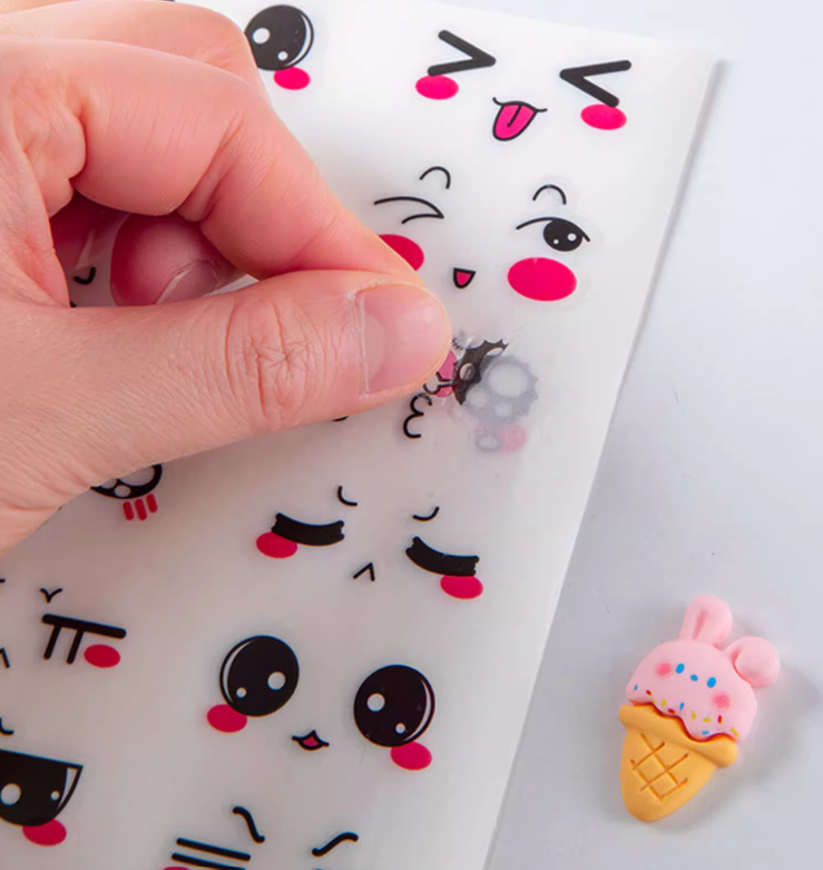 Transparent PVC Waterproof Emoji Stickers / Cute Smiley Funny/ Suction ...