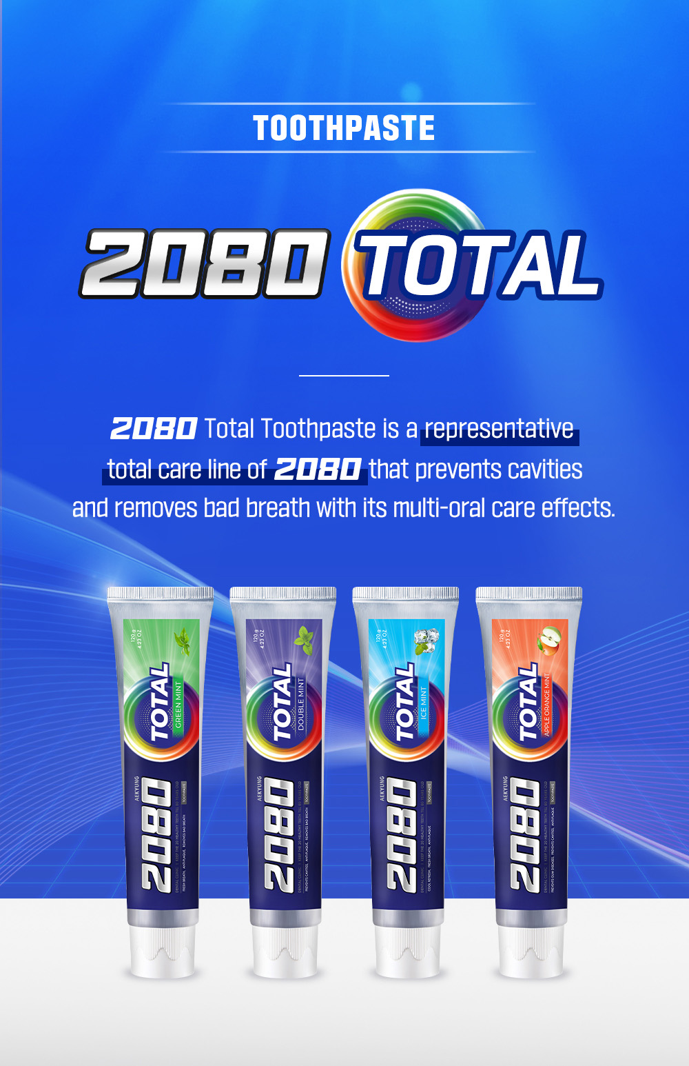 2080 Dental Clinic Cavity Protection Toothpaste - Double Mint + Vitamin ...