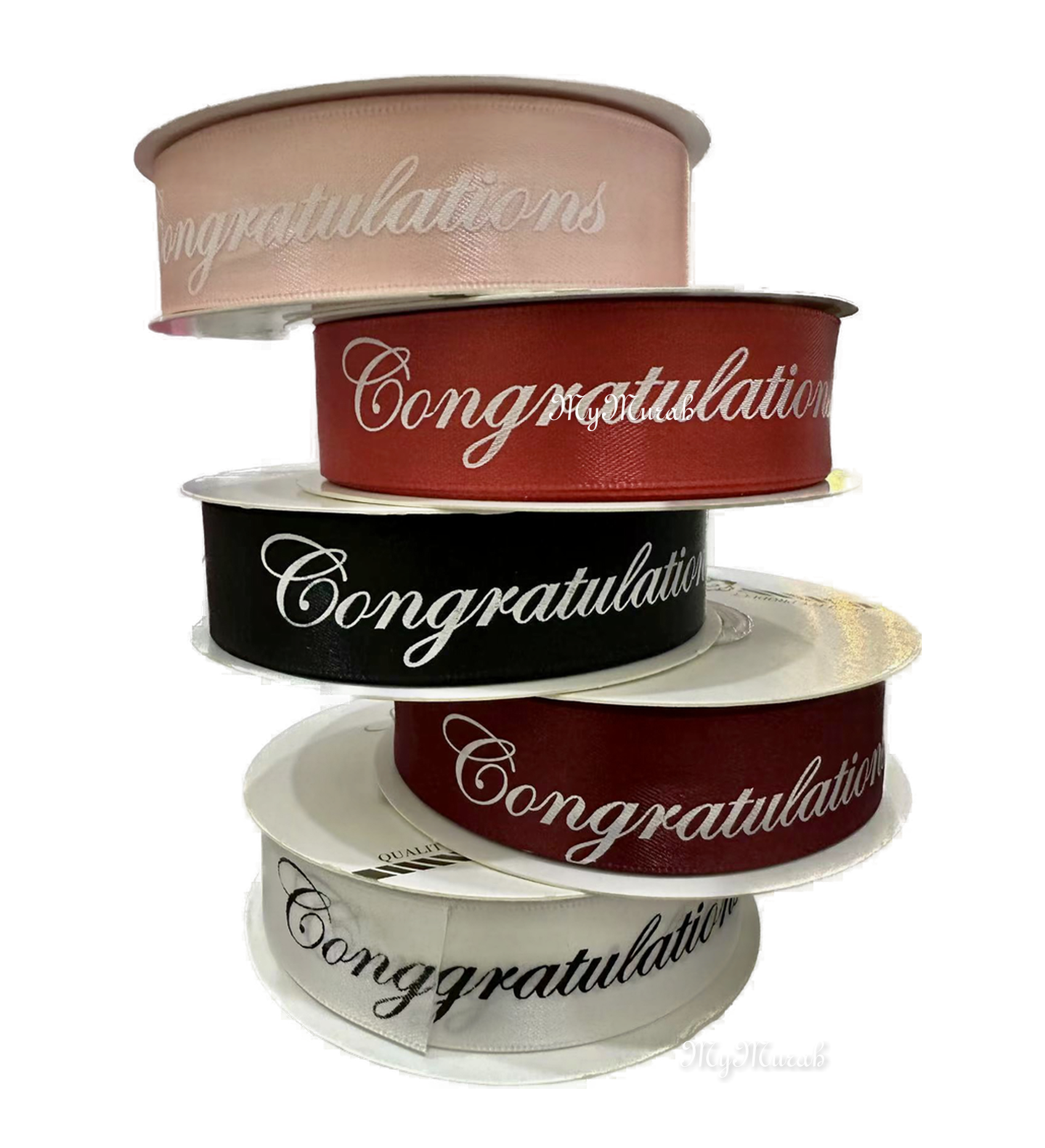 (22M) 2.5CM CONGRATULATION Ribbon Graduation Reben Riben Gift Satin ...
