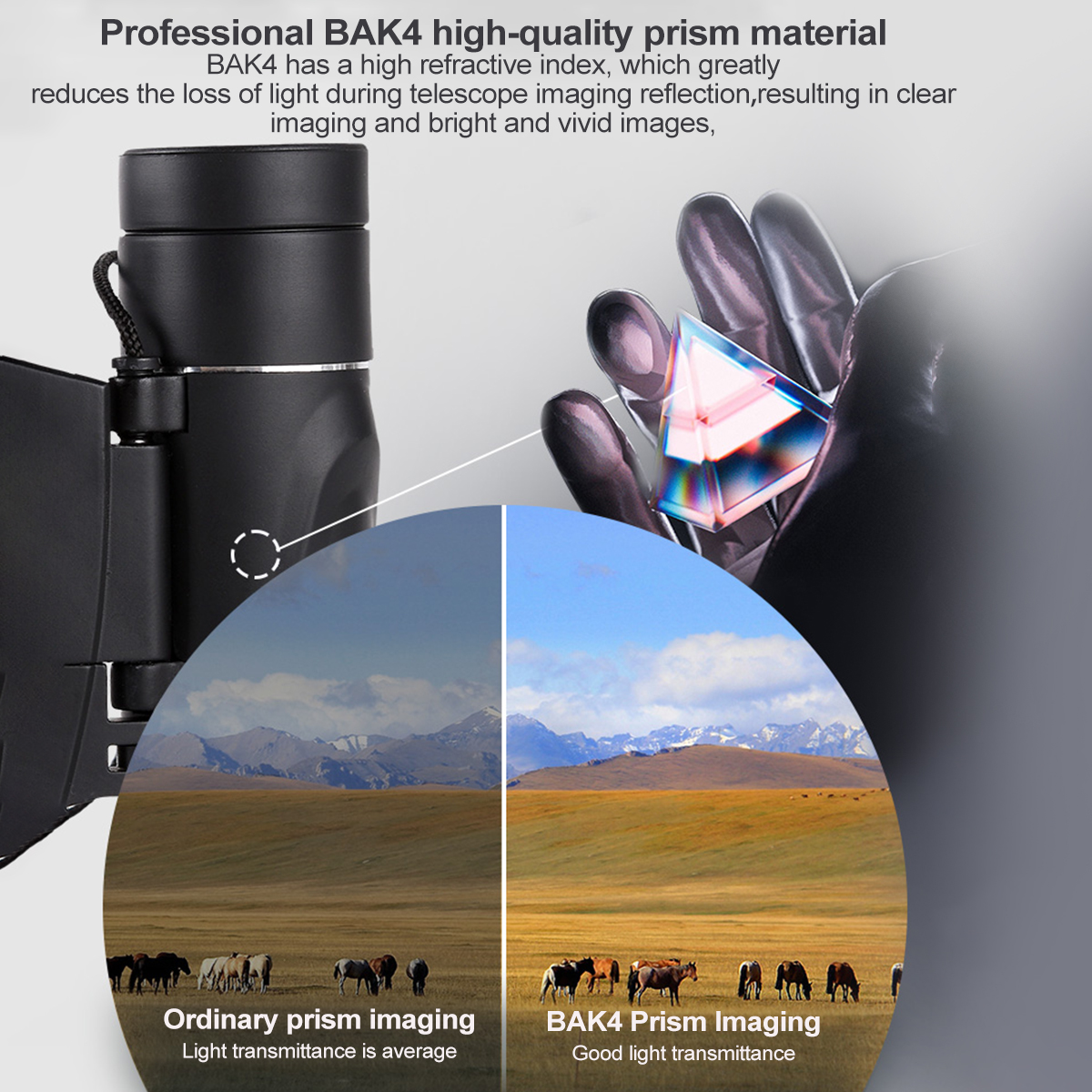 Binoculars HD Zoom 5000M/50000M Lightweight Folding Telescope Long ...