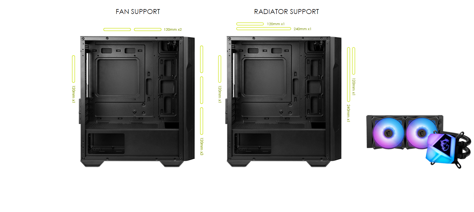 MSI MAG FORGE M100R M-ATX/ M-ITX GAMING CASING ( 4X ARGB FANS + HUB ...
