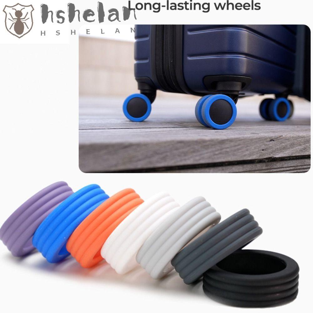 8PCS Suitcase Wheels Protection Cover Silicone Travel Luggage Caster ...