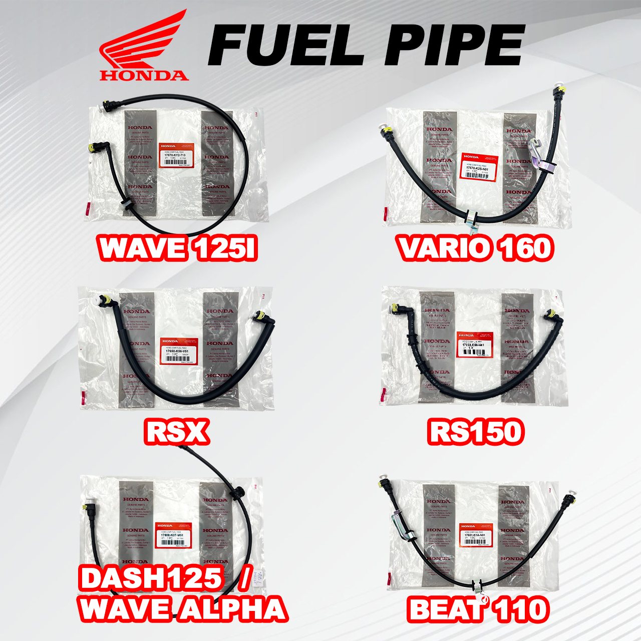 FUEL PIPE INJECTION HOSE HONDA RS150 / RSX / VARIO 160 / WAVE125I ...