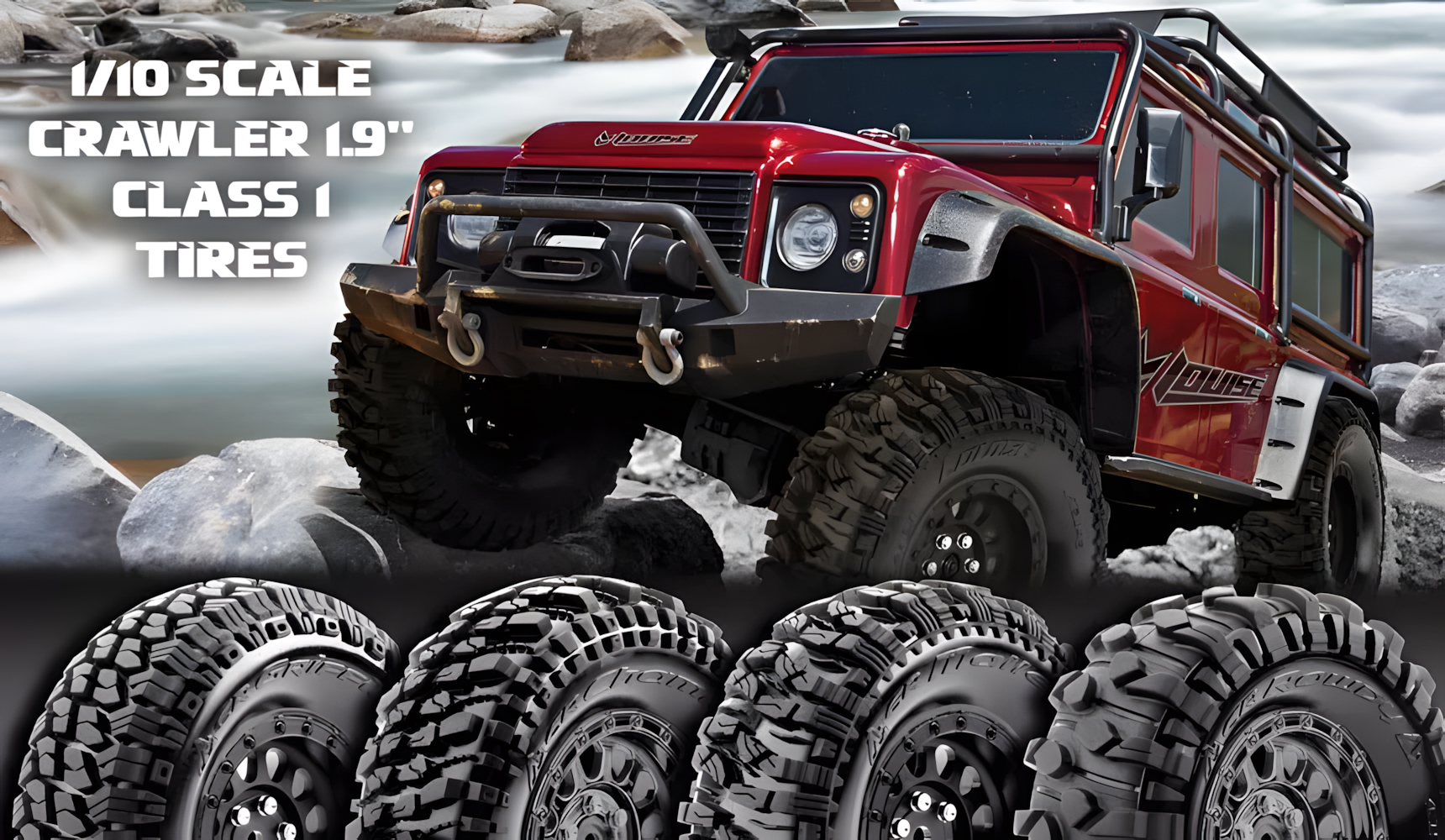 HobbyPark RC Crawler Tire Covers – 1/10 Scale For Traxxas TRX-4, Axial SCX10