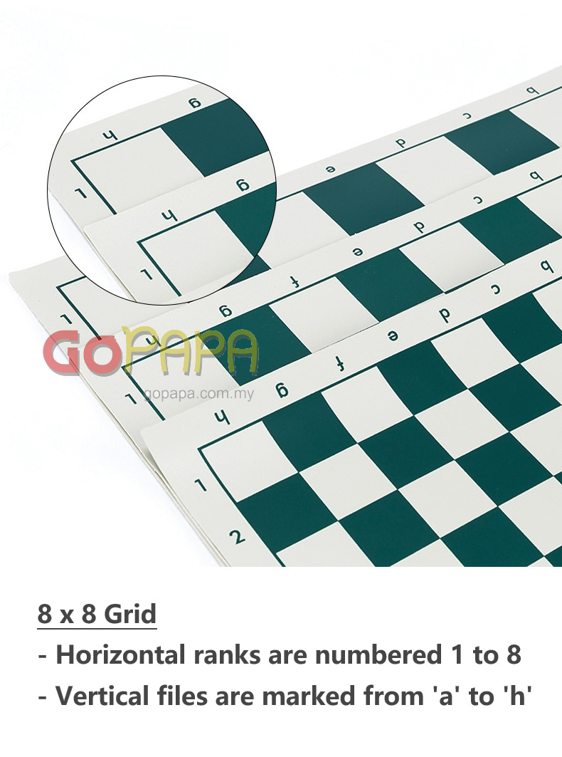 Chess Mat Board PVC Vinyl Thick Material Educational Games Tournament ...