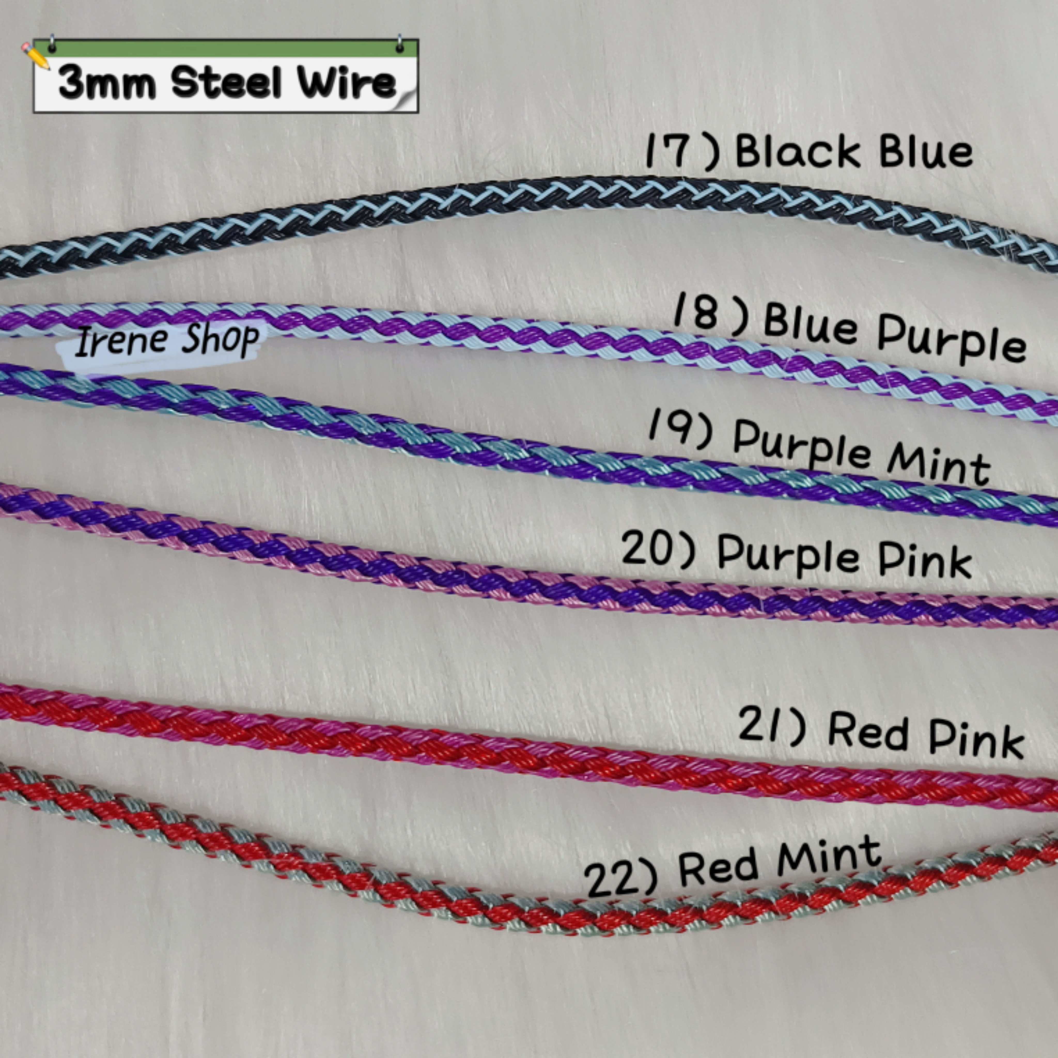 Ready Stock 3mm Double Adjust Waterproof Steel Wire Rope Bracelet ...