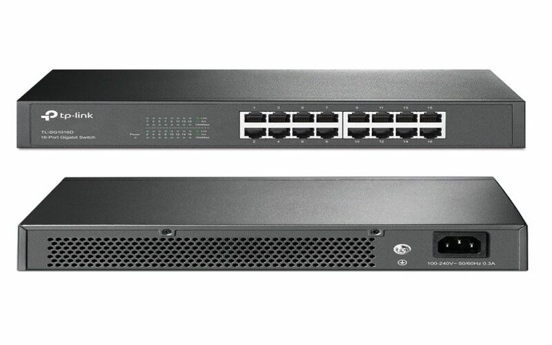 TP-LINK 16 Port Gigabit Desktop Network Switch RJ45 LAN Ethernet 1U ...