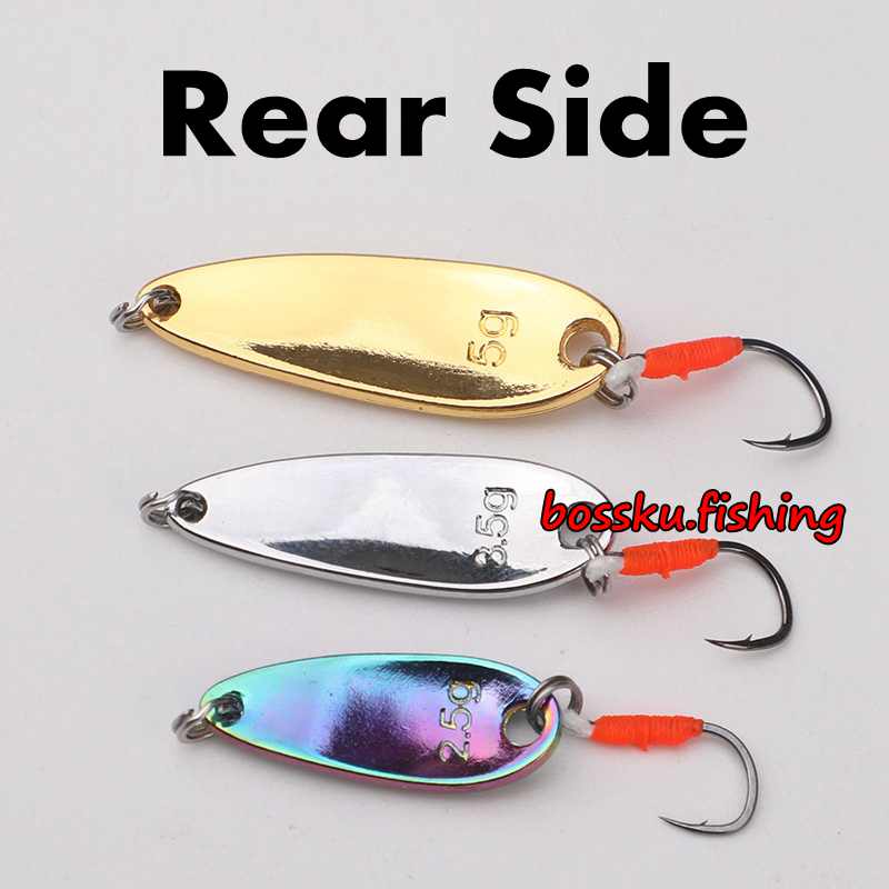 2.5g/3.5g/5g Umpan Spoon Kulit Kacang Casting Ikan Sebarau Spoon Lure ...