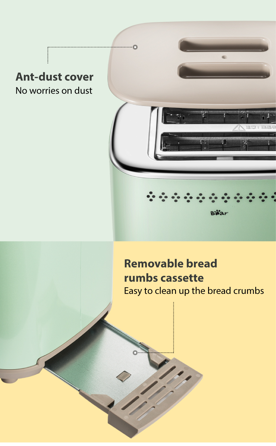 Electrolux 2 Slice Toaster with 7 Heat Levels E2TS1100W ETS1303W BT