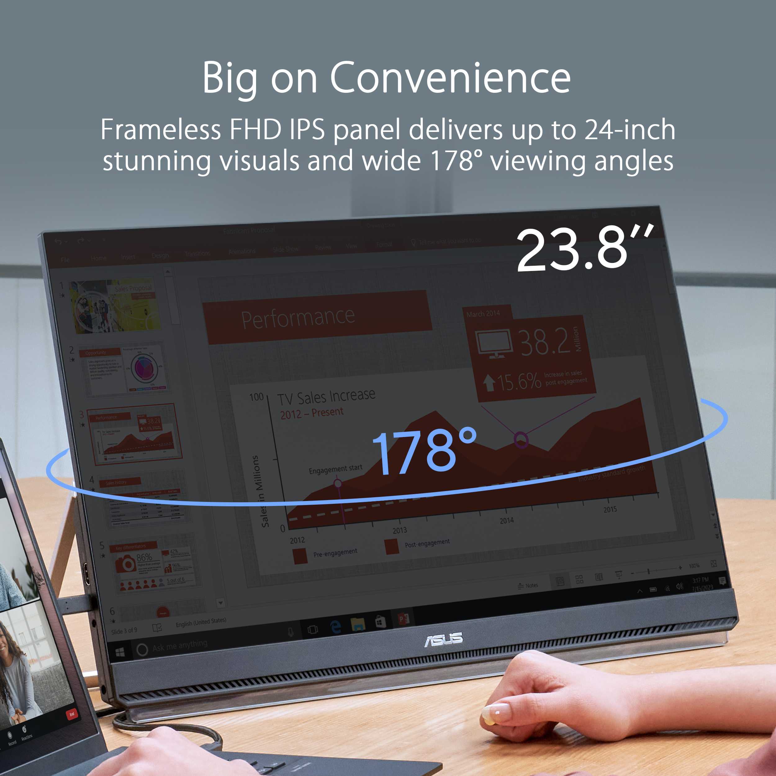 ASUS ZenScreen MB249C Portable Monitor - 24-inch Full HD 1920 x 1080 ...