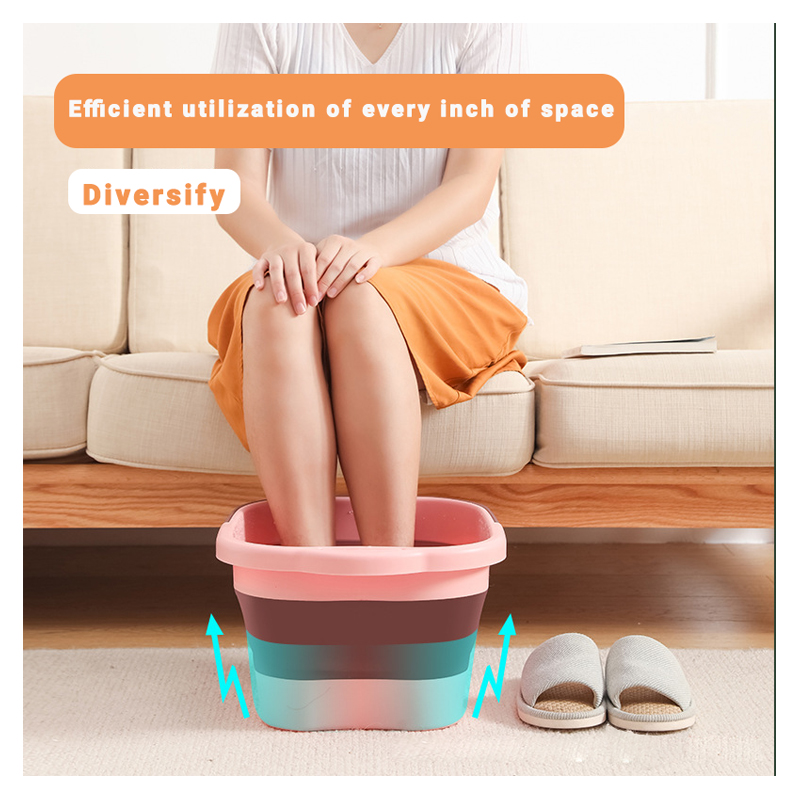 thumbnail image 2 of Foldable Foot Bath Pedicure Bucket – Vibration Massage, Pink, Activ, Portable 2 of 6