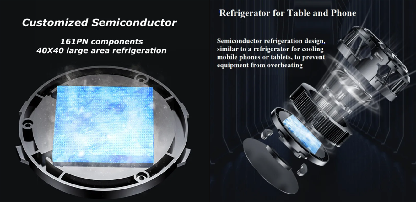 GT29 SL06 CX05 Tablet Cooler 30W Powerful Cooling Fan Magnetic ...