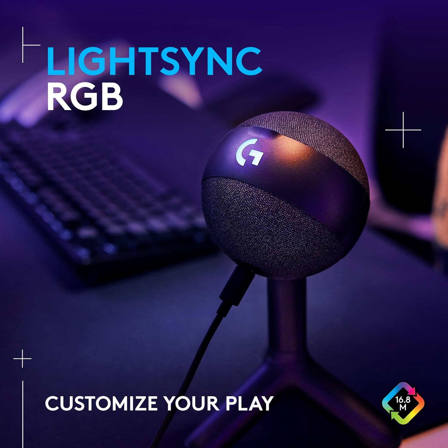 LOGITECH G YETI ORB CONDENSER RGB GAMING MICROPHONE WITH LIGHTSYNC,USB ...