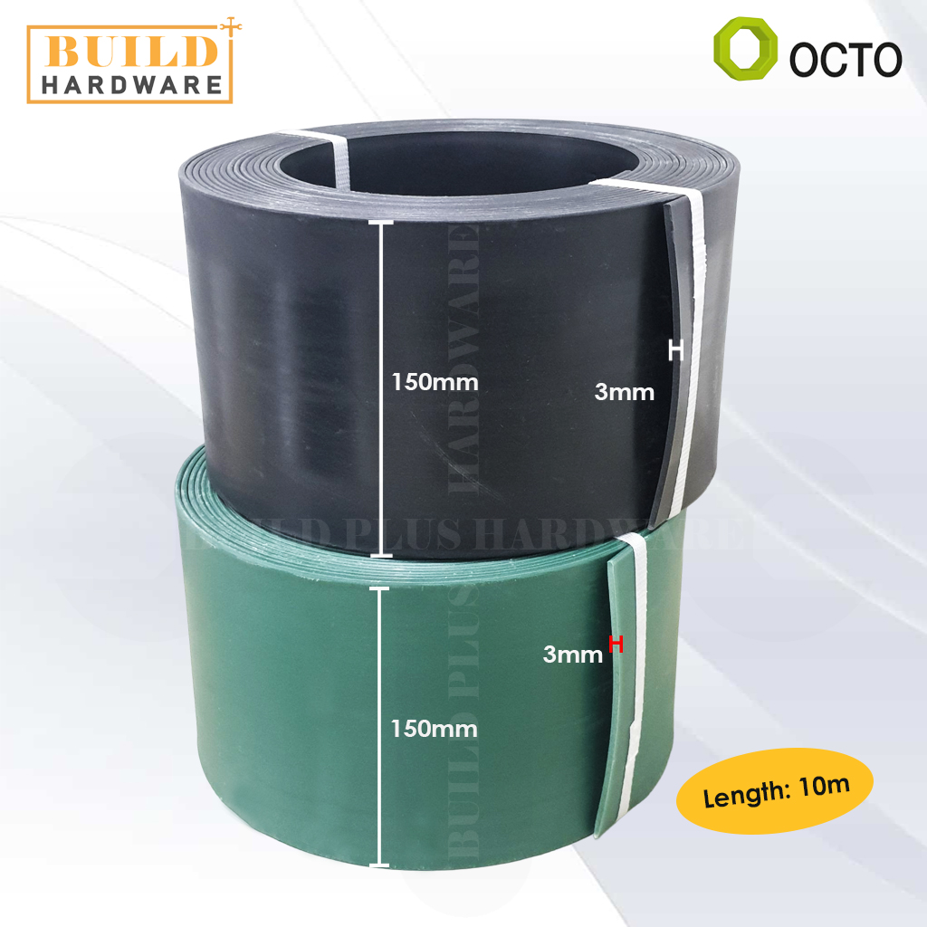 OCTO 150mm×10m×3mm Garden Edge Lawn UV Resistant Stabilised Tough ...