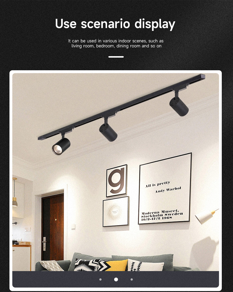CANMEIJIA LED Linear Track Light Track Light Bar COB Spotlight Track ...