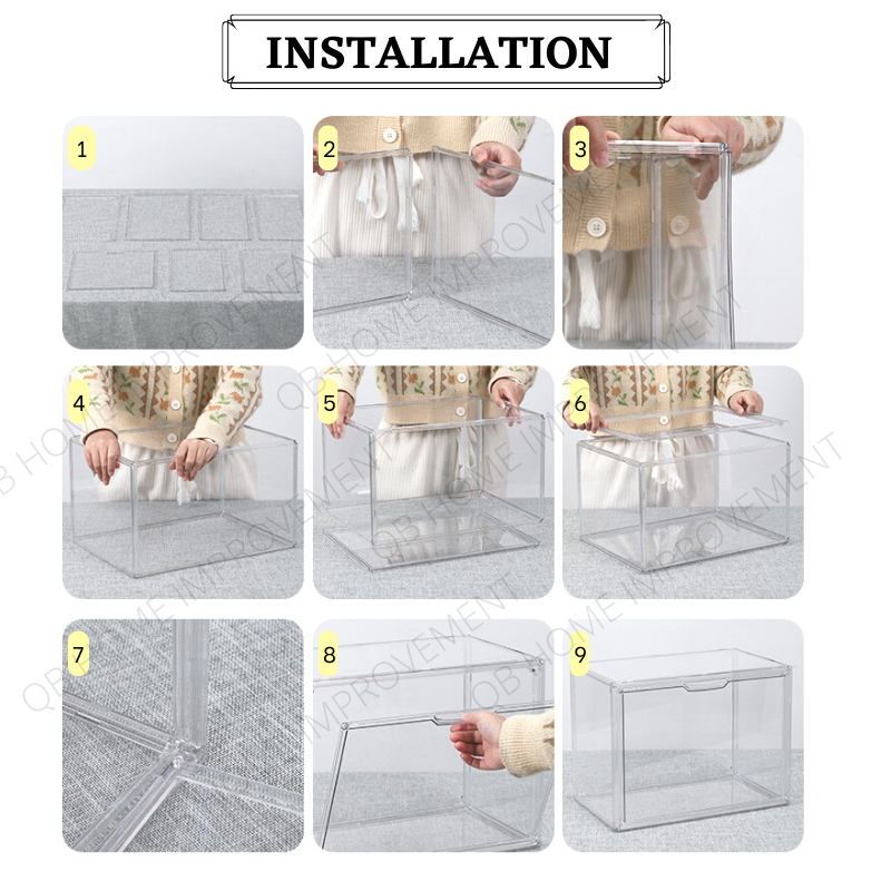 Full Transparent Handbag Storage Box Helmet Storage Box Helmet Display ...