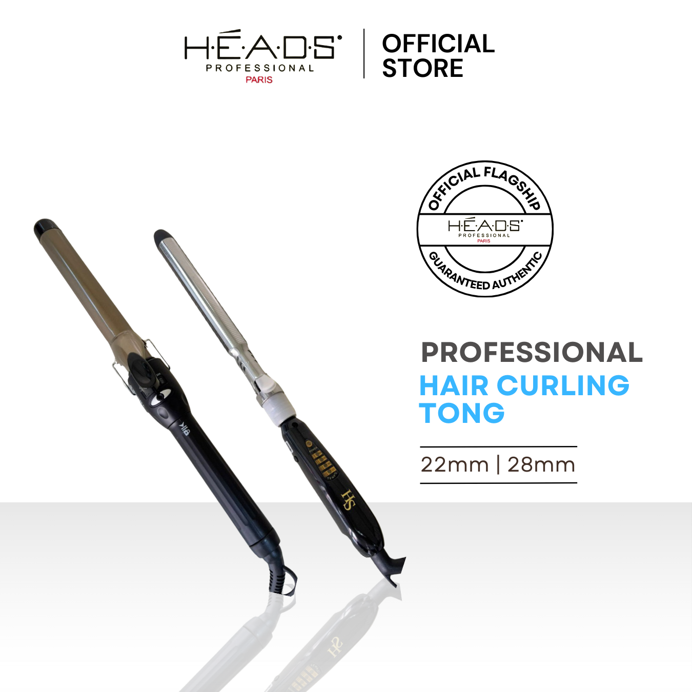 HEADS Professional Hair ionic Tong Hair Curling Tong 22mm 28mm Shopee Malaysia