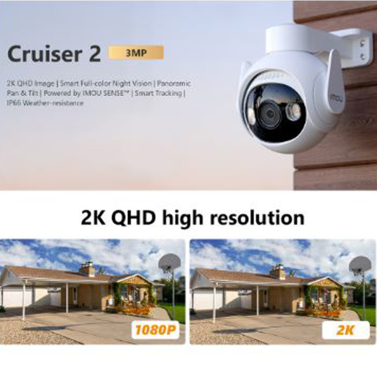 Dahua IMOU Cruiser 2 3MP or 5MP 2K Pan/Tilt Outdoor IP66 Color Night ...