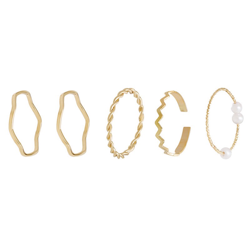 Limited time OFFER! 5 Pieces Rings Set Japanese Korean Ins Style Women ...